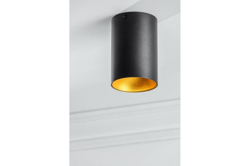 Decor Ceiling fixture TENSA alum. 96x140 IP20 GU10 round black 1208964018