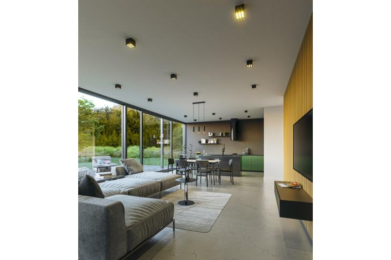 Decor Suspended luminaire TRESOS II 3xGU10 aluminum IP20 max. 3x20W black 1208964030