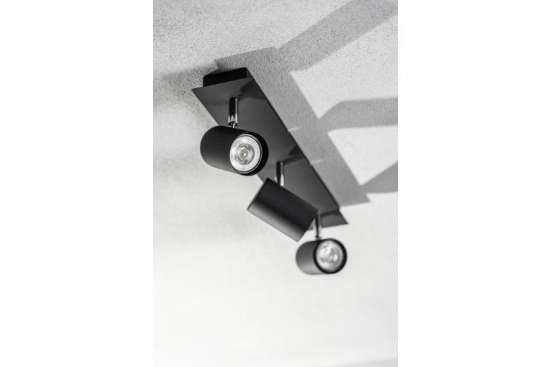 Decor Ceiling luminaire VENETO IP20 max. 20W 3 x GU10 round black 1208964040