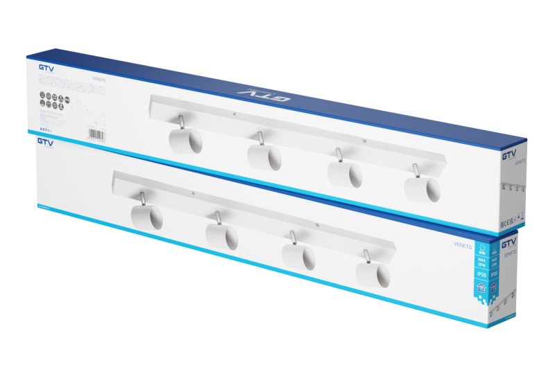 Decor Ceiling luminaire VENETO IP20 max. 20W 4 x GU10 round white 1208964041