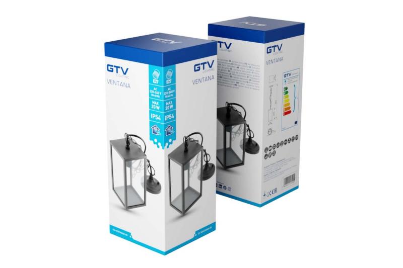 Decor Garden fixture suspended VENTANA-H E27 MAX.20W IP54 AC220-240V 50-60Hz black 1208964047