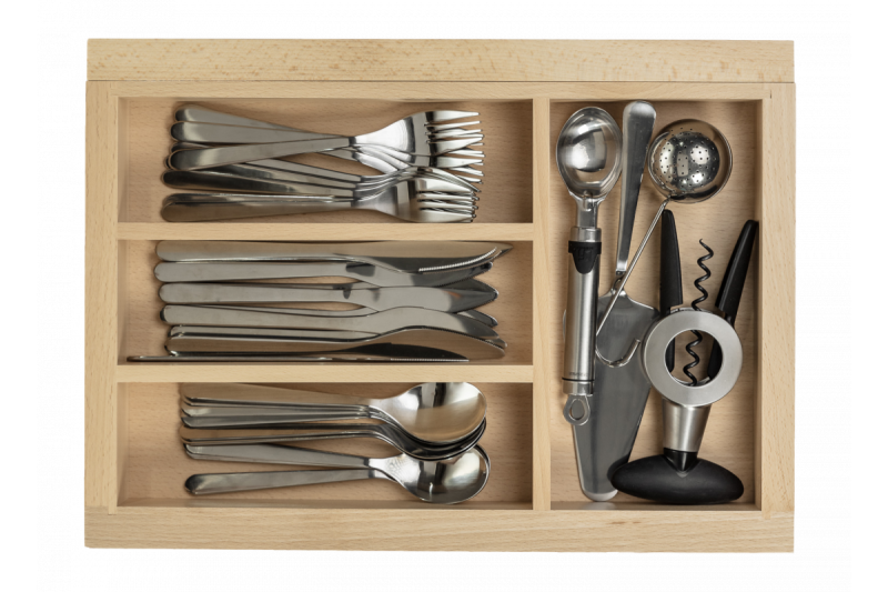 Decor Cutle Cutlery Trays Adjustable Insert for 400-600mm Cabinets Color Beech 1208966289