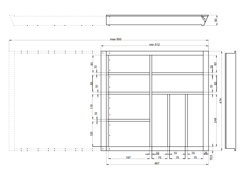Decor Cutle Cutlery Trays Kitchen Adjustable Cutlery Organizer 1208966292