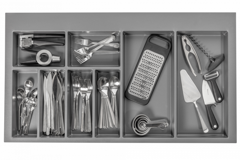 Decor Cutle Cutlery Trays Insert for Kitchen Drawer 900 Anthracite 1208966382