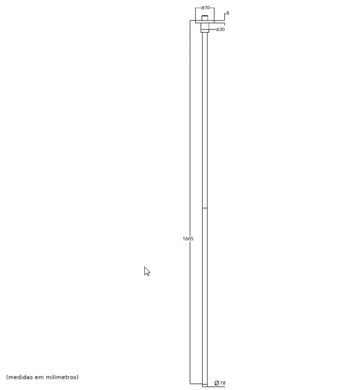 Waterevolution Flow ceiling basin tap spout PVD light gold T1678WGE