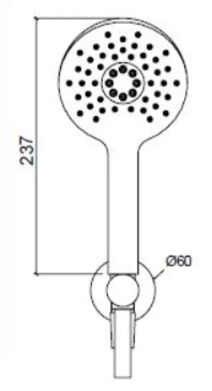 Waterevolution Flow round hand shower set complete with wall connection copper T1621RCPE