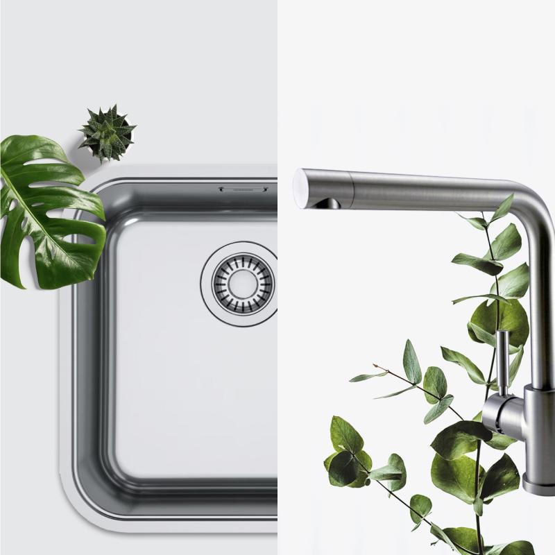 Combination set Franke sink - Pure.sink kitchen faucet - kitchen siphon