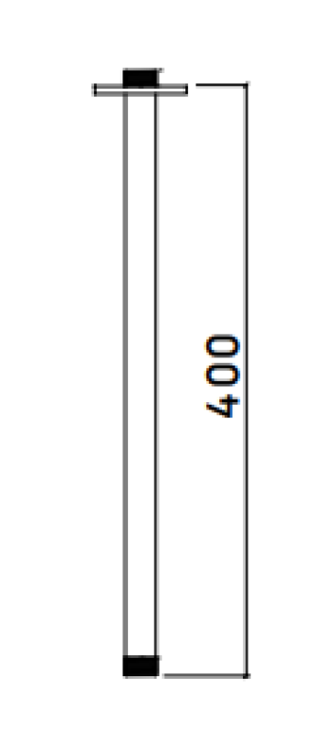 Waterevolution flow ceiling support 40cm light gold T164540WGE