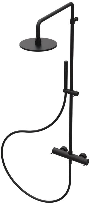 Waterevolution Flow shower combination with rain shower matte black T141NPR