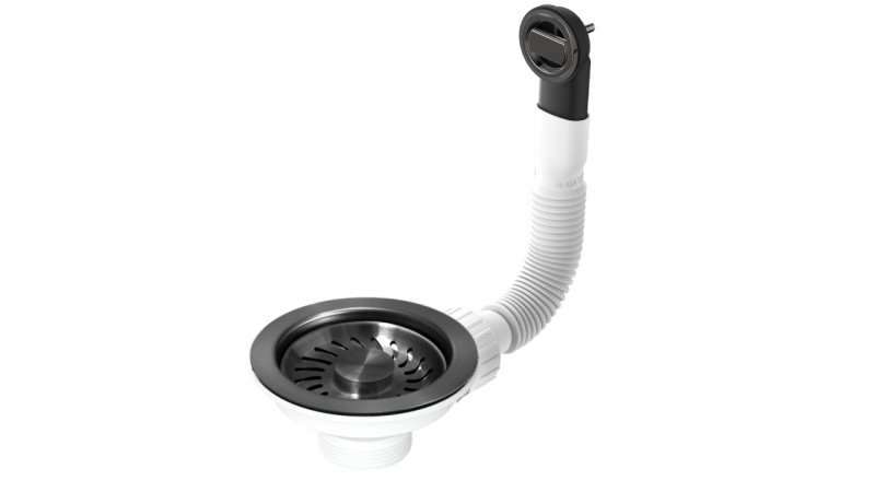 Granitemy basket plug set, PVD brushed gun metal, sink drain set including round and rectangular overflow 1208967253