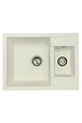 GraniteMy Smart extra shallow 1.5 granite countertop white sink 58x44cm 1208967418