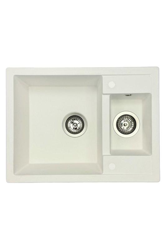 GraniteMy Smart extra shallow 1.5 granite countertop white sink 58x44cm 1208967418