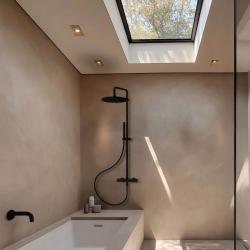 Waterevolution Flow shower combination with rain shower matte black 250mm T141N25PR