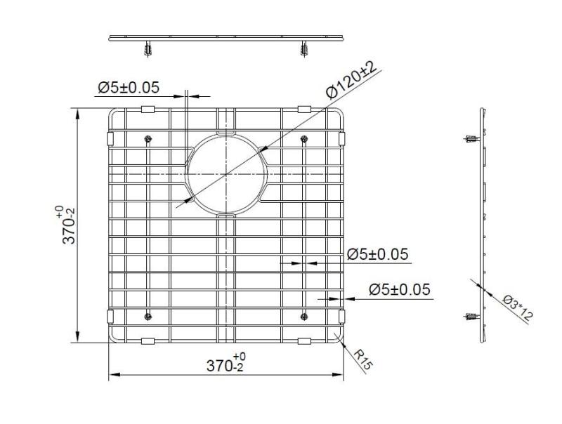 Pure.Sink Prestige bottom rack 40 Gold PPGGD40-60