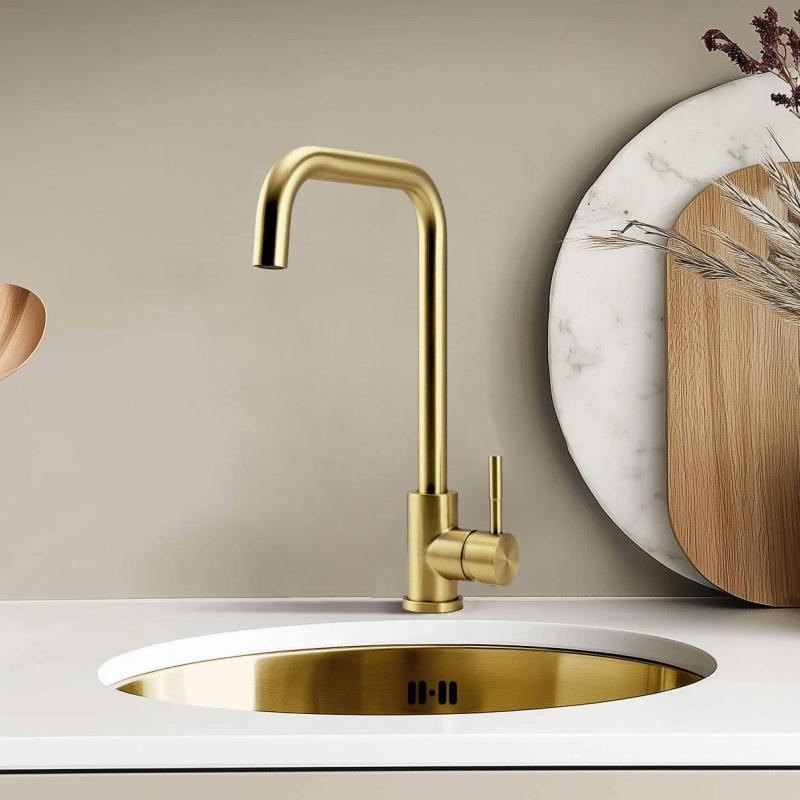 Pure.Sink Elite Steel Pure kitchen faucet PVD brushed gold PS8010-60