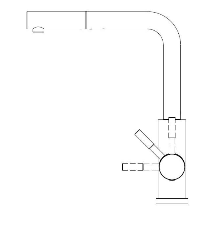 Pure.Sink Elite Steel Spark-S kitchen faucet PVD brushed gold with pull-out spout PS8041-60
