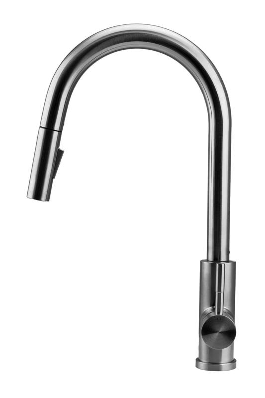 Pure.Sink Elite Steel Stream-S kitchen faucet stainless steel with pull-out spout PS8045-02