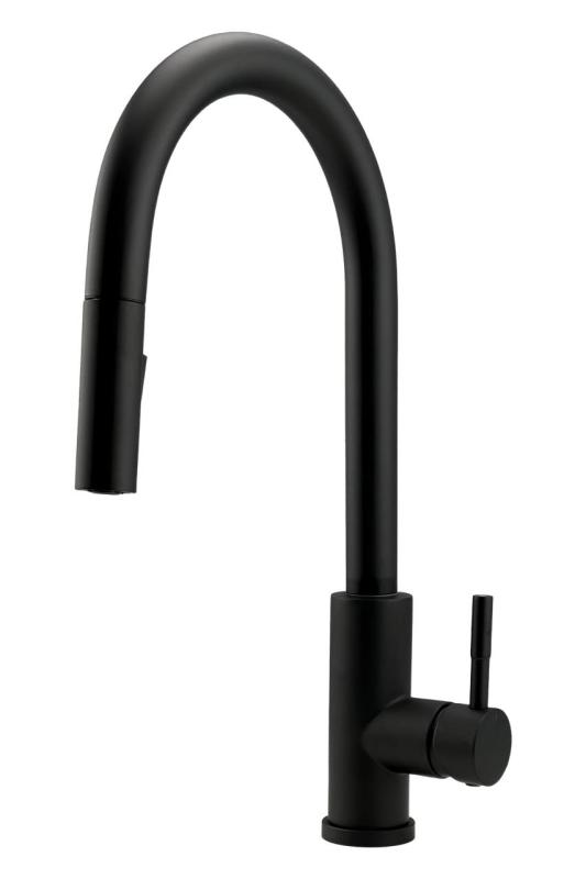 Pure.Sink Elite Steel Stream-S kitchen faucet Matte Black with pull-out spout PS8045-10