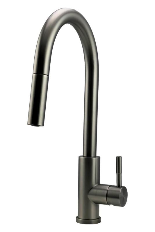 Pure.Sink Elite Steel Stream-S kitchen faucet PVD Gun Metal with pull-out spout PS8045-61