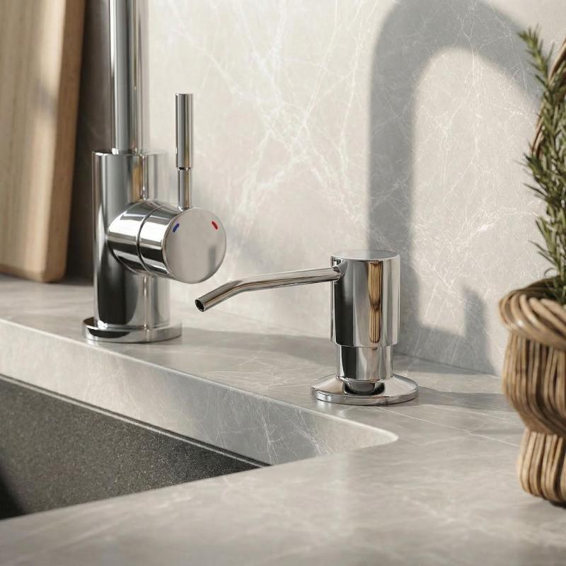 Quadri Manchester Built-in Soap Dispenser Chrome - Refillable from Above 1208967654