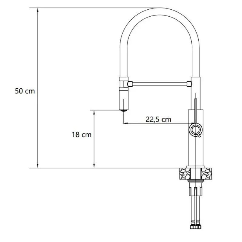 Quadri Retford Kitchen Mixer Tap White with Copper Finish and Flexible White Spout 1208967673