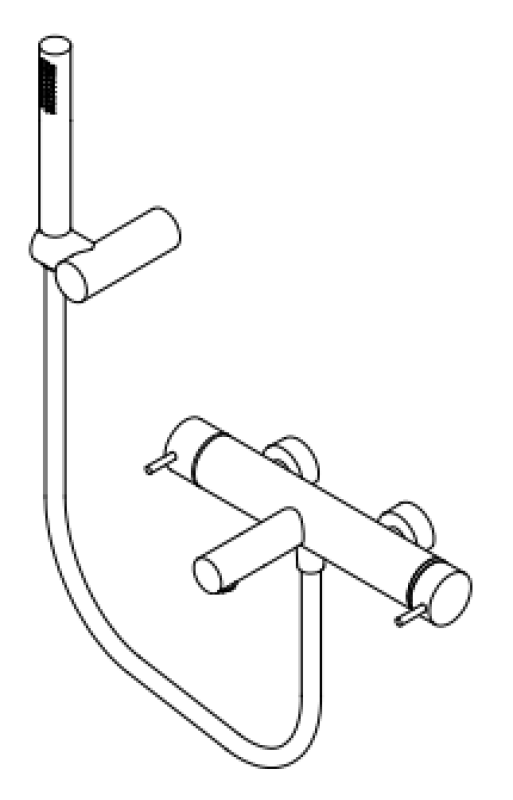 Waterevolution Flow two-way shower mixer with hand shower PVD Copper T130NCPE