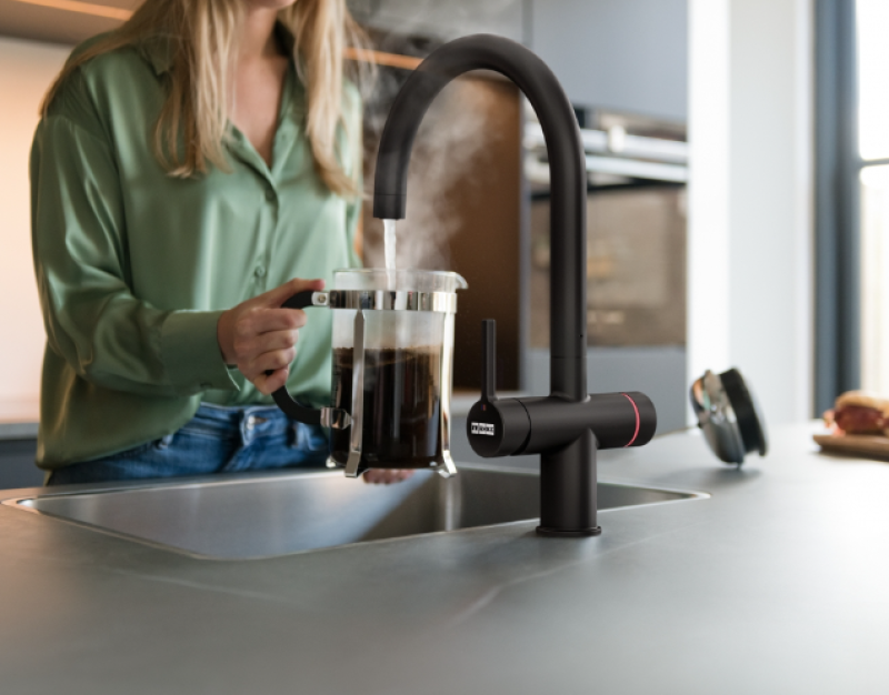 Franke Maris water hub 7L boiler 3-in-1 with touch electronic boiling water tap matte black 160.0713.604