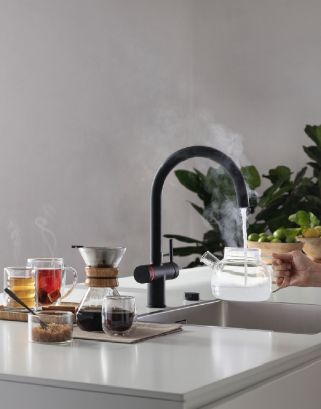 Franke Maris water hub 7L boiler 3-1 with Touch electronic boiling water tap matte black with water hub mixing set 1208967855