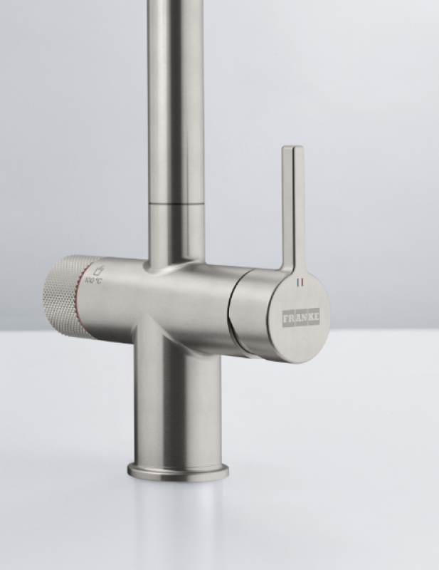 Franke Maris water hub 4L boiler 3-in-1 with Twist mechanical boiling water tap stainless steel 160.0711.523