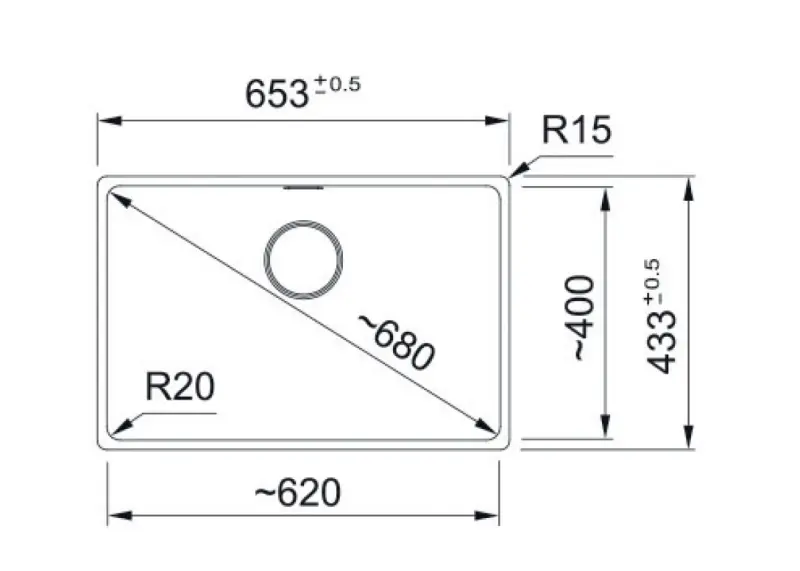 Franke Maris MRG 210-62 Fragranite Slate Grey Sink grey dark Flush-mount 135.0714.631