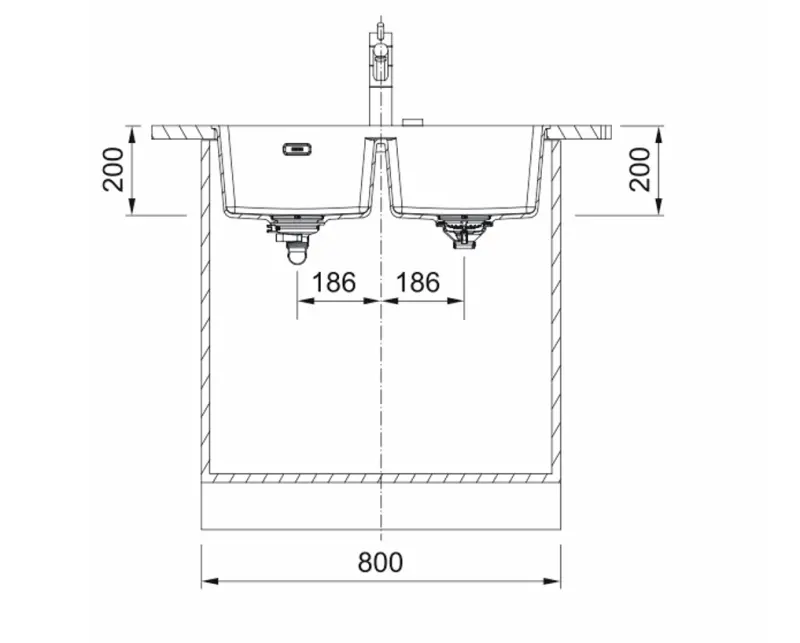 Franke Maris MRG 220-35-35 Fragranite Slate Grey Double Sink grey dark Flush Mounting 135.0714.633