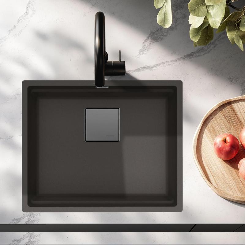 Franke Kubus KNG 110.52 Sink 52x42 Slate Grey Granite Dark Grey Undermount 125.0714.636
