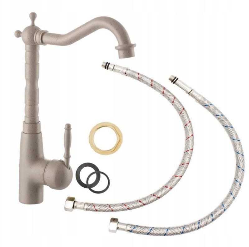 Graniteland Verve Kitchen Mixer Tap Beige Sand with Swivel Spout 1208969534