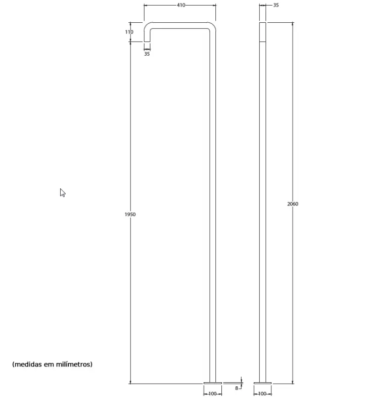 Waterevolution Flow swimming pool shower column single cold water gun metal brushed T145GME