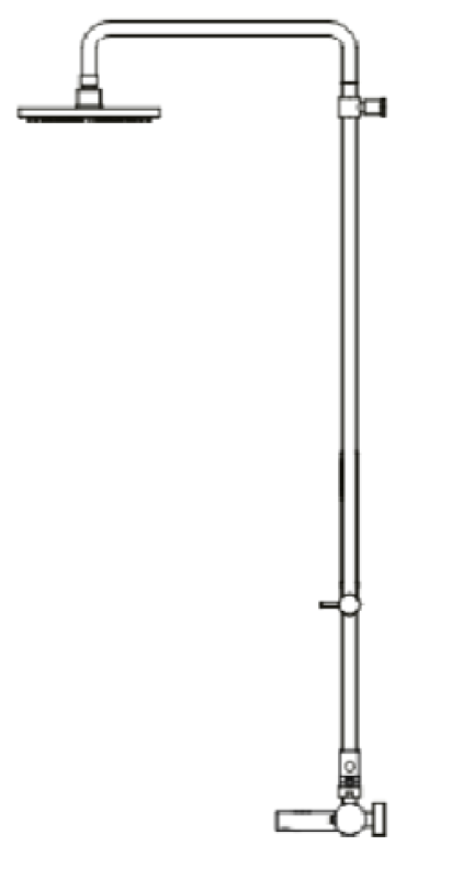 WaterEvolution Flow thermostatic three-way shower mixer with 250mm overhead shower and round hand shower in gun metal T131TNR25GME