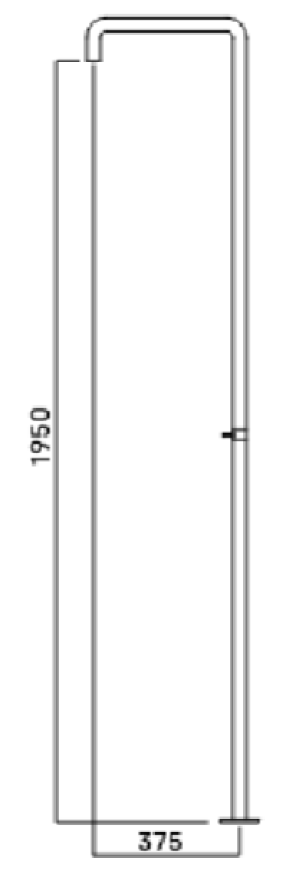 Waterevolution Flow shower column with mixer tap light gold T146WGE