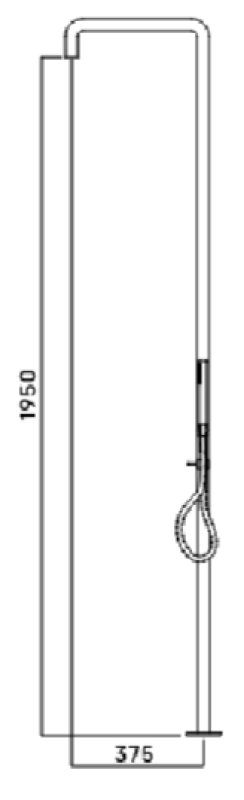 Waterevolution Flow shower column with mixer and hand shower Copper T147CPE