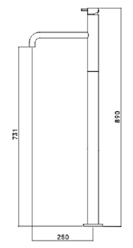 Waterevolution Flow freestanding bath faucet copper T134CPE