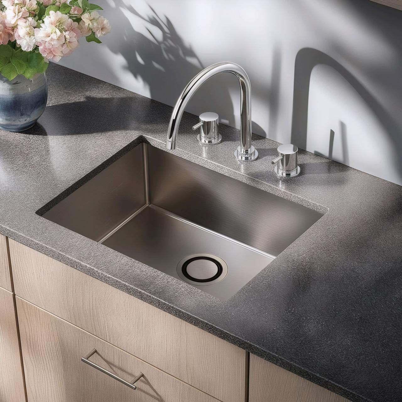 Waterevolution Flow 3-hole kitchen mixer tap with swivel spout and filtered water connection chrome T152U01