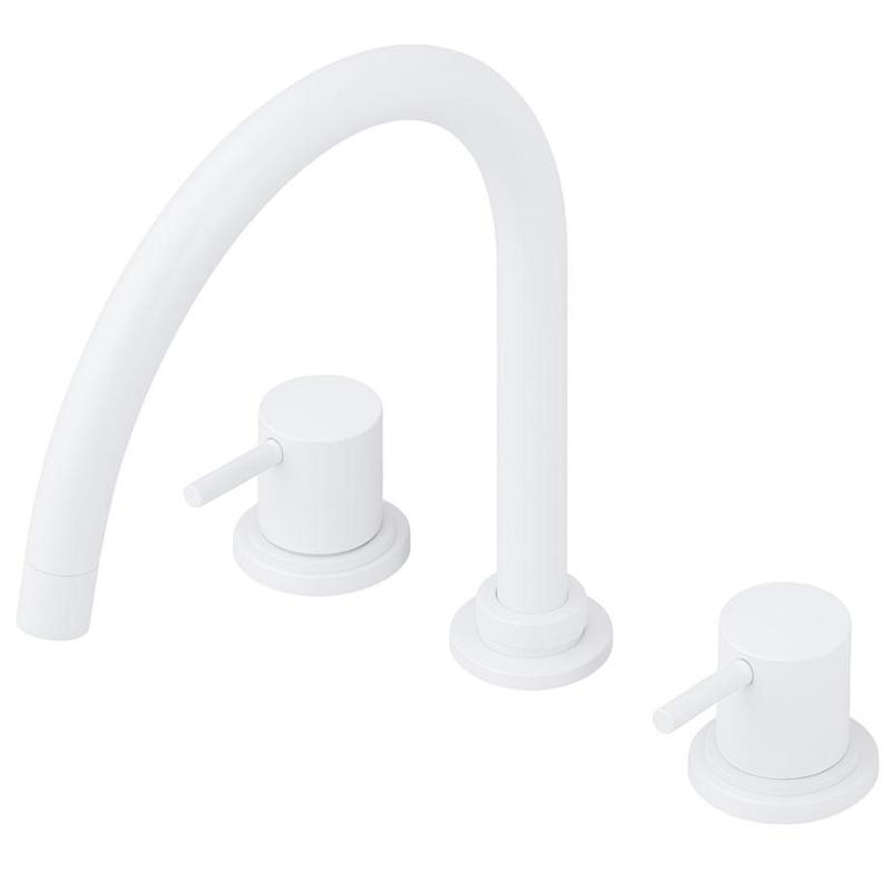 Waterevolution Flow 3-hole kitchen mixer tap with swivel spout and filtered water connection white T152UBR