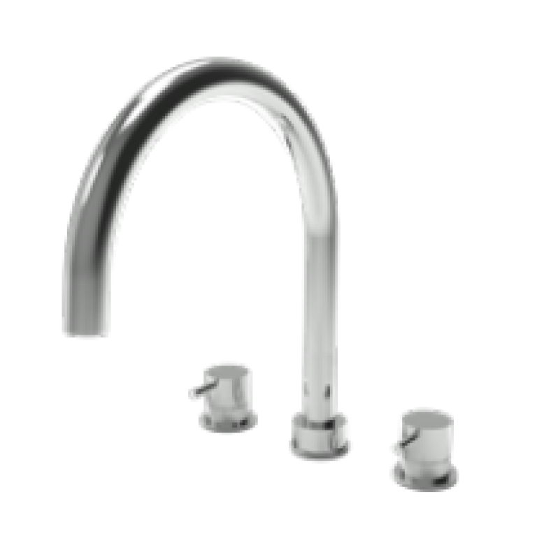 Waterevolution Flow 3-hole kitchen mixer tap with swivel spout and filtered water connection copper T152UCPE