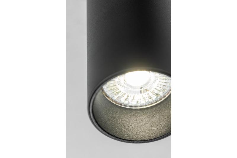 Ceiling luminaire VIRGO, max. 250V, 50/60Hz, 57x152mm, IP20, max. 20W, Round, Black