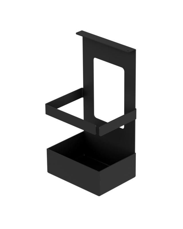 Epka Luxion Set Kitchen Rails 100 cm with Accessories Metal with Concealed Mounting Black 1208969984