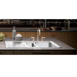 Centurio 100-50 Stainless Steel Banka Built-in Sink 100x50cm with Draining Area 1208970030