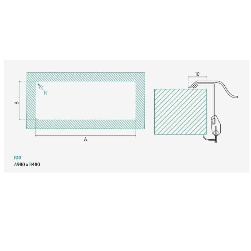 Banka Centurio 100-15 Stainless Steel 1.5 Built-in Sink 100 x 50cm with Draining Area 1208970035