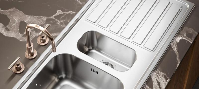 Banka Centurio 100-15 Stainless Steel 1.5 Built-in Sink 100 x 50cm with Draining Area 1208970035