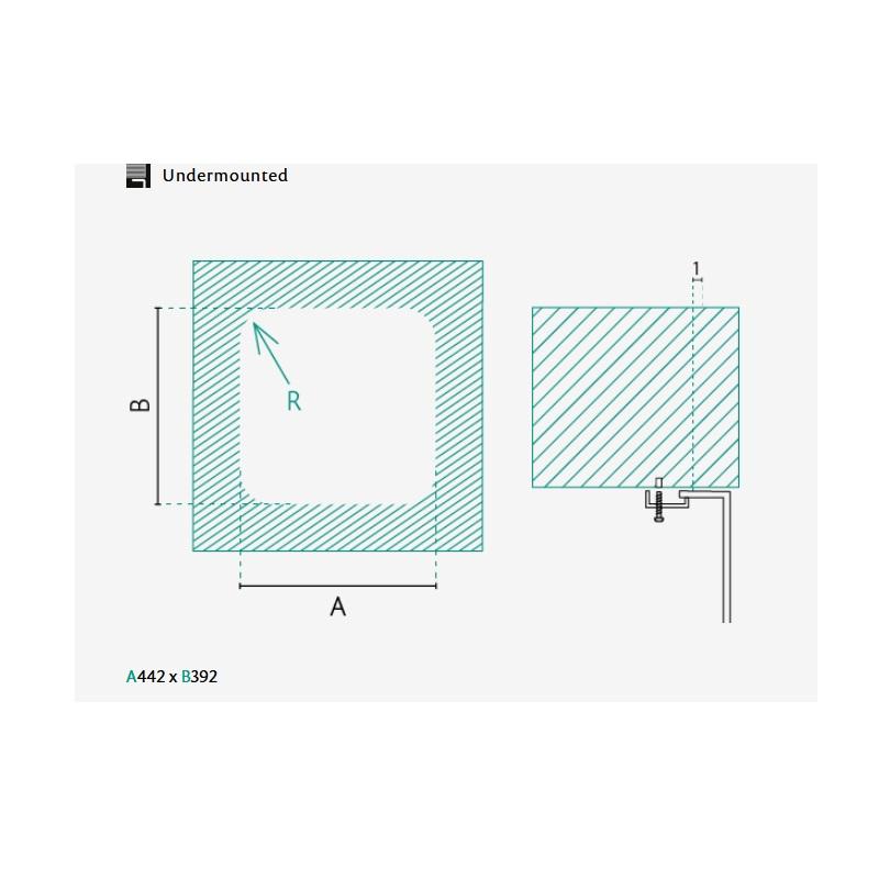 Banka IB4540 Stainless Steel Sink 45 x 40 cm Undermount 1208970044 - Productafbeelding 3