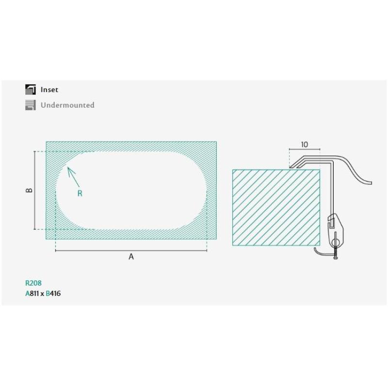 Banka Andalucia Stainless Steel Double Sink 835 x 440 cm Surface-Mount and Flush-Mount 1208970050