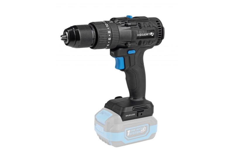 Högert Cordless Brushless Hammer Drill 18V for Brick, Stone, Wood, Metal, and Plastic