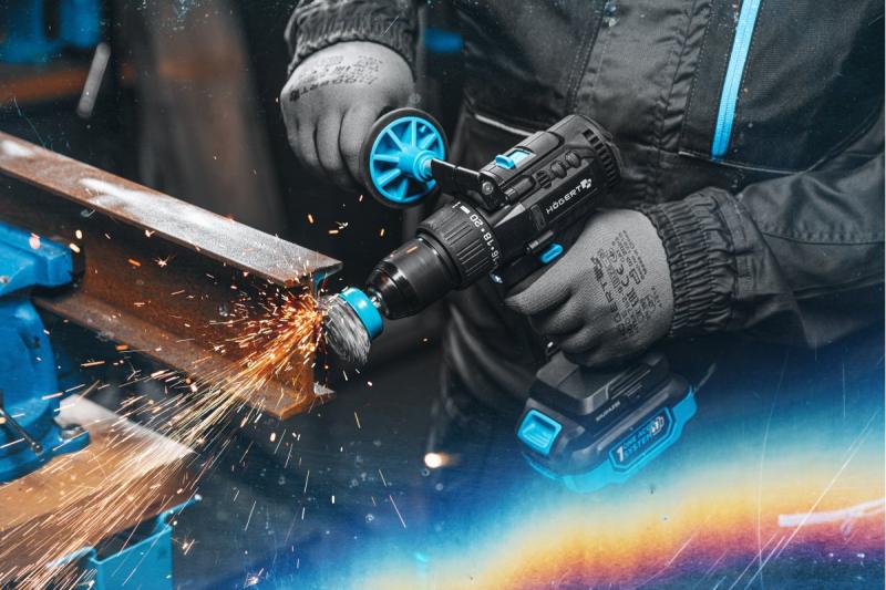 Högert Cordless Brushless Hammer Drill 18V for Brick, Stone, Wood, Metal, and Plastic